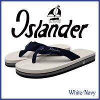 [A NEW HOT]♀การแตก♈✅Islander รองเท้าแตะยางฤดูร้อนแท้สำหรับผู้ชายสีขาว/สีน้ำเงิน