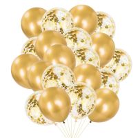10/20pcs 12Inch Golden Confetti Latex Balloons Birthday Party Decoration Wedding Baby Shower Balloons