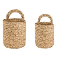 Wall Hanging Rattan Basket Planter Indoor Outdoor Hanging Rope Flower Plant Pot Basket DecorHanging Flowerpot Basket