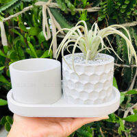 New Round Honeycomb Design Concrete Flower Pot Silicone Mold Aromatpy Candle Vessel Mini Potted Plant Making