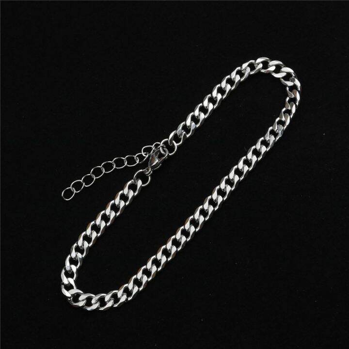 trendy-stainless-steel-anklet-simple-on-foot-ankle-bracelets-for-women-men-leg-chain-jewelry-gifts-23-5cm-22cm-long-1-pc