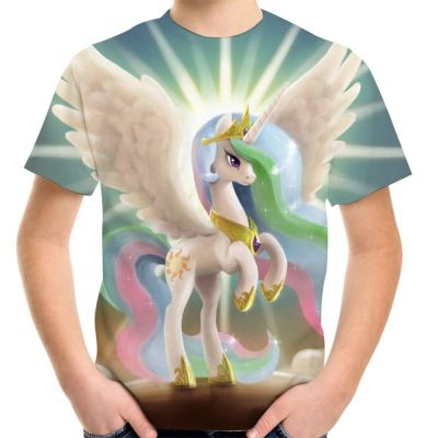 2022 Summer Children New 3D Unicorn Print T-Shirts Girls Boys Tops Clothes Kids Cartoon Clothes Casual Comfortable Cute T Shirts