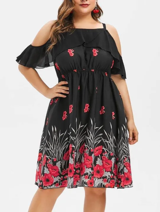 Smurfette Bakuna Floral Chiffon Plus Size Dress for Men | Lazada PH