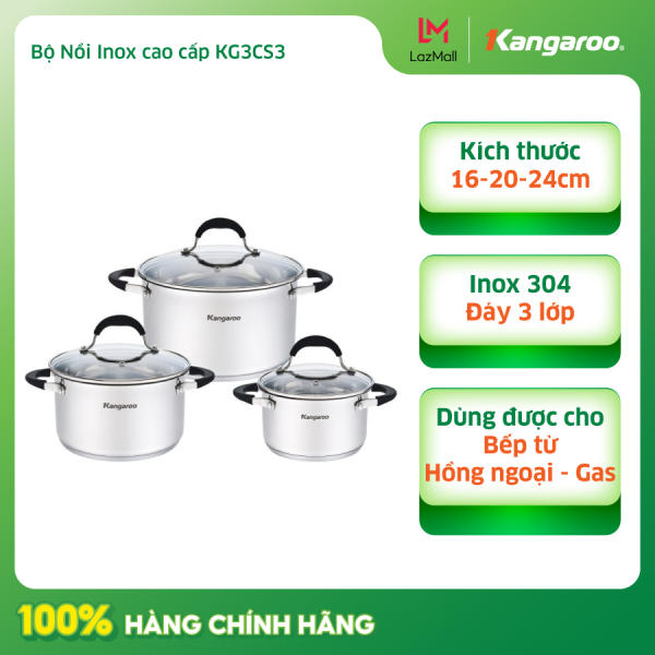 Bộ nồi Inox cao cấp 5 lớp KG3CS3