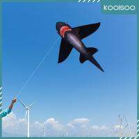 ว่าวปลา Koolsoo ของเล่นสำหรับเล่นกีฬากลางแจ้งชายหาด Black Shark ว่าวสำหรับเด็กชายเด็กหญิงเด็ก