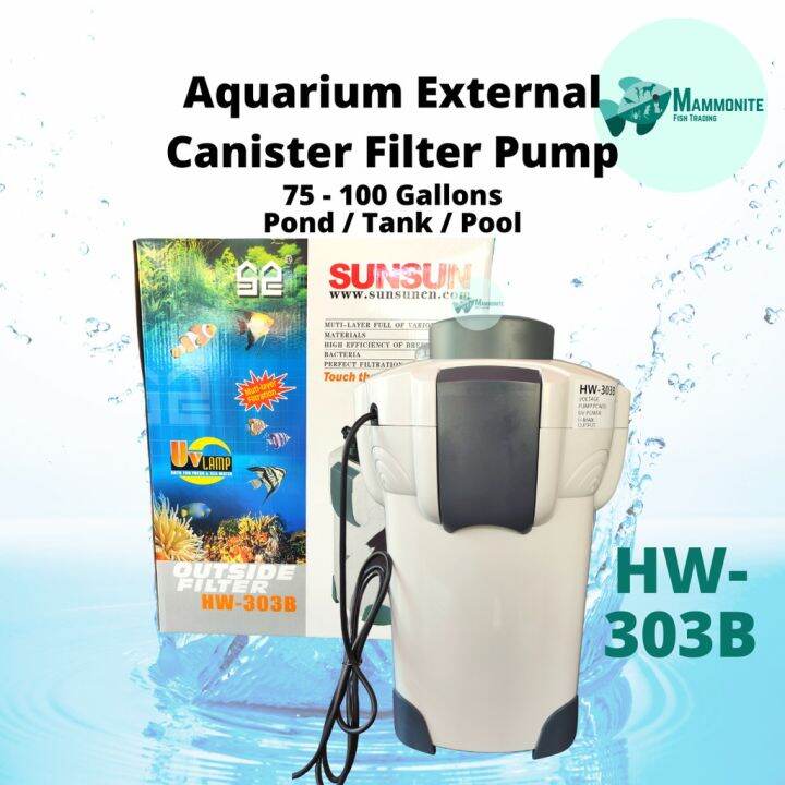Sunsun External Filter HW303B Canister With Pump 35 Watts 1400 L/H For