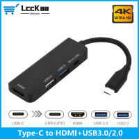 LccKaa 4 In 1 USB Type C ถึง HDMI เข้ากันได้ PD Splitter Hub USB2.0 HDMI USB-C อะแดปเตอร์สำหรับศัพท์มือถือแล็ปท็อป