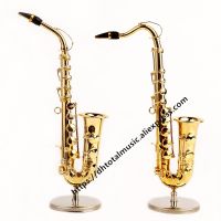 Dh Alto Saxophone Tenor Saxophone Model Miniature Display Sax Model Realistic Music Lover Birthday Gift Musical Instrument