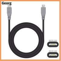 GEORG อะแดปเตอร์ สายชาร์จ ตะกั่ว สายดาต้า ไมโคร USB เป็นไมโคร USB ชายไปชาย OTG