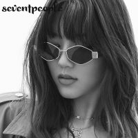 ☒▬♕ Metal Rhombus Sunglasses Women 2023 Luxury Brand Designer Fashion Irregular Sun Glasses For Men Trendy Polygonal Sunglass Unisex