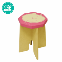 เก้าอี้กระดาษลูกฟูก Merry Chair รุ่นหมูไอรีน สีชมพู - Paperboard Stool