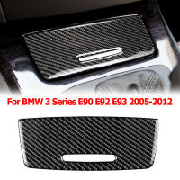 1ชิ้นคาร์บอนไฟเบอร์สติ๊กเกอร์ภายในรถกล่องเก็บแผงตัดปก D Ecals สำหรับ BMW 3 Series E90 E92 2005-12อุปกรณ์เสริม