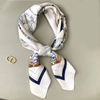 70*70cm Spring Autumn Lady Beach Silk Scarf New Style Headscarf Women Fashion Square shawl wrap Luxury foulard bandanna muffler