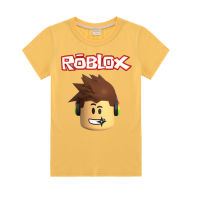 Robloxsชายเสื้อแขนสั้นสำหรับเด็กหญิงเสื้อยืดผ้าฝ้ายใหม่การ์ตูนพิมพ์รอบคอแฟชั่นT889เด็กเสื้อผ้าฤดูร้อนสบายๆหลวมกีฬาท็อปส์