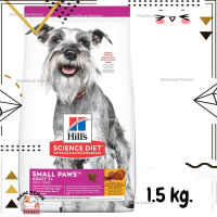 ?Lotใหม่ พร้อมส่งฟรี? Hills Science Diet Adult 7+ Small Paws Chicken Meal, Barley &amp; Brown Rice Recipe dog food อาหารสุนัขพันธุ์เล็ก อายุ 7 ปีขึ้นไป ขนาด 1.5 kg.  ✨