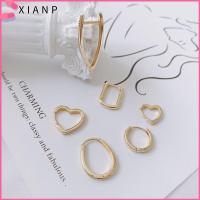 XIANP ของขวัญ ประณีต ปาร์ตี้ เครื่องประดับ หัวใจวงกลม แหวนหู ต่างหูสตั๊ดชาวเยอรมัน ต่างหูห่วง