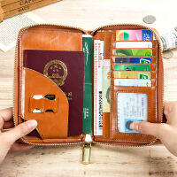 Leather Passport Holder Travel Wallet Men Passport Cover For Women Credit Card Document Holder Wallet RFID Passport Case Bags