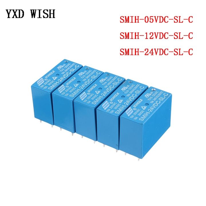 【Worth-Buy】 5ชิ้น Smih-24vdc-sl-c Smih-05vdc-sl-c รีเลย์05 24รีเลย์250V 16a 8pin Smih-05v รีเลย์6pin 24vdc-sl-a 12V