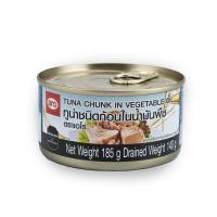 [พร้อมส่ง!!!] เอโร่ ปลาทูน่าก้อนในน้ำมัน 185 กรัม x 4 กระป๋องAro Tuna in Vegetable Oil 185 g x 4 Cans