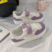 Ins Korean Ulzzang Wild College Style Cute Sneakers Thick-soled round head small white shoes