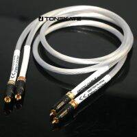 Hi-fi 5NOCC12-core 0.5 square audio cable 2RCA to 2RCA audio power amplifier CD connection cable WBT-0144 Plug