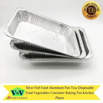 HOMEE Aluminum Pans Disposable, 8 x 8'' Square Disposable Aluminum Foil  Pans Stackable Heat Resistant, (50 Pack) Disposable Foil Tray for Baking