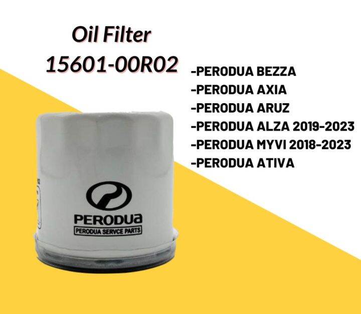 [ORIGINAL] Perodua Oil Filter Bezza/Axia (1560100R02) Lazada