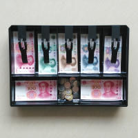 Money Counter case Cash Register Drawer Insert Tray Bill Coin stamp Compartments with Plastic Clip for Money Storage Store