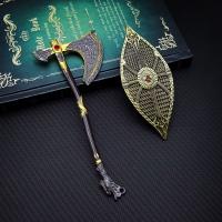 of War Ragnarok Keychain Kratos Levitans Axe with Shield Keyring for Men Game Accessories Pendant llaveros