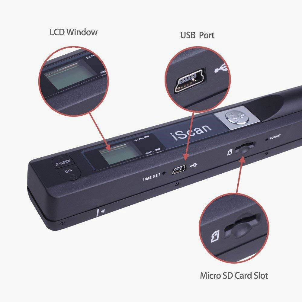 thumbnail image 2 of A4 Portable Scanner 900DPI AUTENS - 900DPI A4 Document & Photo Scanner With 16GB SD Card Included Portable Handheld Scanner 2 of 14