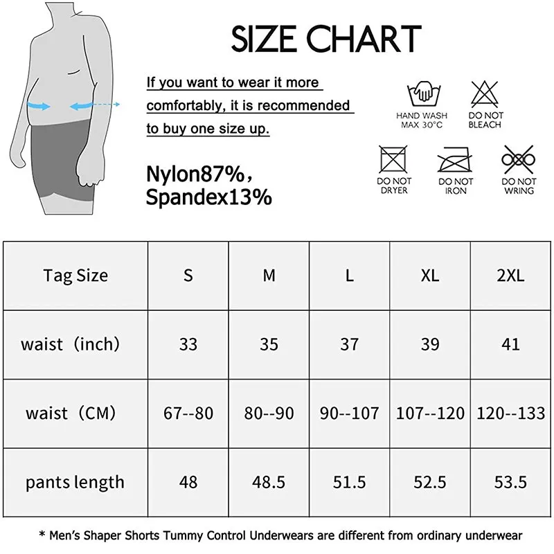 Men's Waist Training Leggings Tummy Control Shorts High Waist Body