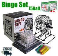 บิงโก ชุดเกมส์บิงโก แบบวงล้อหมุน BINGO LOTTO 75 Number (Metal Cage)