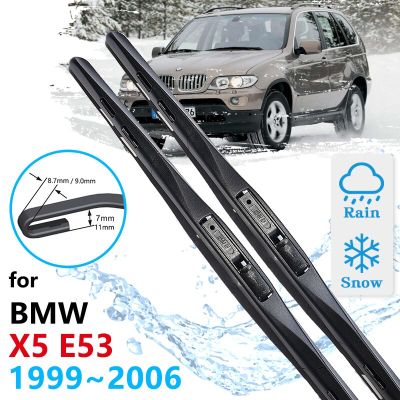 ใบพัดปัดน้ำฝนด้านหน้ารถยนต์สำหรับ BMW X5 E53 1999 2000 2001 2002 2003 2004 2005 2006กระจกบังลมกระจกหน้ารถแปรงใบมีดอะไหล่