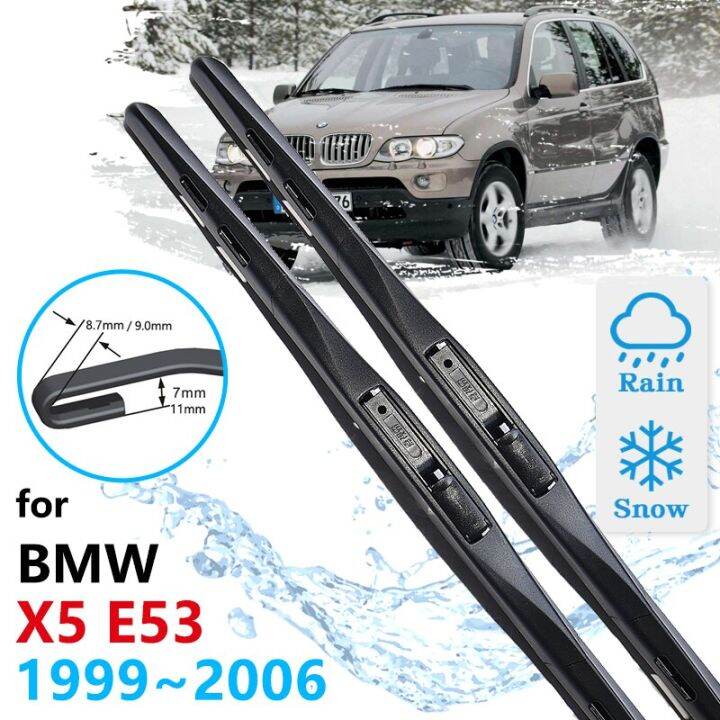 ใบพัดปัดน้ำฝนด้านหน้ารถยนต์สำหรับ-bmw-x5-e53-1999-2000-2001-2002-2003-2004-2005-2006กระจกบังลมกระจกหน้ารถแปรงใบมีดอะไหล่