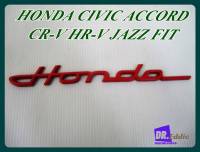 #โลโก้ตัวอักษร ติดรถ Honda "สีแดง" //  with for HONDA JAZZ CIVIC ACCORD CR-V HR-V  FIT LOGO EMBLEM "RED"