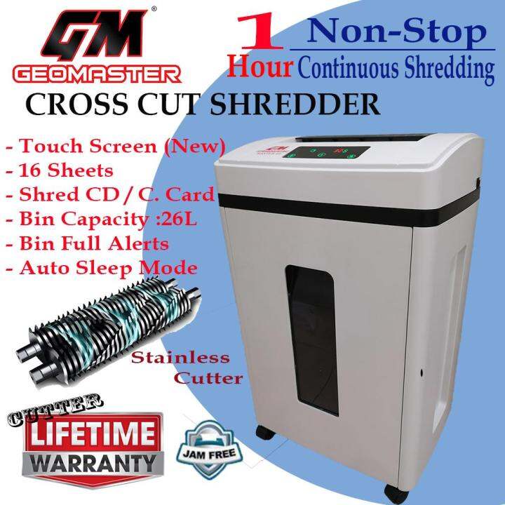 GEOMASTER HEAVY DUTY PAPER SHREDDER MASTER III ( CONTINUE 1 HOUR SHRED ...