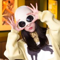 [Fine Jewelry]ใหม่ NoveltyUse หมวกหญิง GlassesBeanie ผู้หญิง39; S หมวกสำหรับผู้ชาย UnisexWinter ถัก Beanies Bonnet หมวกสกี