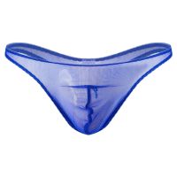 Men See-Through Mesh T-Back Breathable Bulge Pouch Briefs Low Waist Thongs Lingerie Underwear Underpants