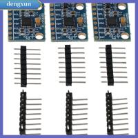 DENGXUN 3PCS GY-521 MPU-6050 3แกน Accelerometer Gyroscope โมดูล ตัวแปลง AD 16บิต MPU6050 6 dof โมดูลเซ็นเซอร์6แกน ที่มีคุณภาพสูง 3-5โวลต์ โมดูลเครื่องมือวัดการหมุนวน Arduino Raspberry Uno