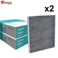 2x รถคาร์บอนกัมมันต์ห้องโดยสารเรณูตัวกรองอากาศ Hyundai Accent Ix35 I40 Genesis Krio Carens P8790-1f200a 97133-2e200