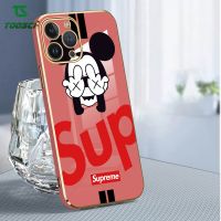 Supreme แบรนด์ที่นิยมน่ารักหรูหรา6D Mickey เคสใส่โทรศัพท์นิ่ม TPU หลังเคสสำหรับ Realme C11 C12 C15 C17 Realme C2 C20 C21 C21Y C25 C25Y Realme C3 C30 C31 C33 C35 Realme C53 C51 C55