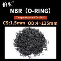 NBR O Ring Seal Gasket Thickness CS1.5mm OD4-125 Oil and Wear Resistant Automobile Petrol Nitrile Rubber O-Ring Waterproof Black Clamps