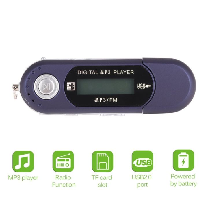 เครื่องเล่นเพลง-mp3-4-usb-ขนาดเล็กจุกิกะไบต์-วิทยุ-fm-หน้าจอแอลซีดีแบบดิจิตอลไมโครโฟนไม่มีแบตเตอรี่-mp3สำหรับนักเรียน