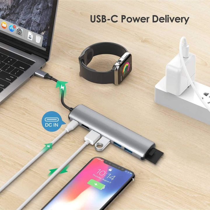 8-in-1-type-c-hub-to-hdmi-adapter-4k-thunderbolt-3-usb-c-hub-with-4-usb-3-0-tf-sd-reader-pd-rj45-for-macbook-pro-huawei-mate-20-usb-hubs