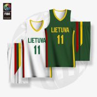 Lithuanian Team Uniform Mens Basketball World Cup Jersey Suit Men National Competition Sabo Nice Valance Chuna