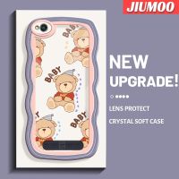 JIUMOO เคสสำหรับ Xiaomi Redmi 4A 6A 5A หมีลายมาคารอนโคโลเรมกันกระแทกแบบใสนิ่มเคสมือถือกล้องสร้างสรรค์เคสป้องกันการตกหล่นซิลิกาเจลฝาครอบป้องกันใหม่