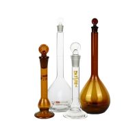 ：{—— New Clear Glass Volumetric Flask Glassware With Stopper Lab Chemistry Laboratory Supply With Stopper Transparent 5Ml-100Ml