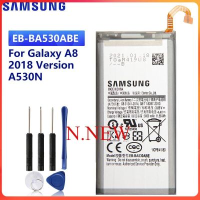 SAMSUNG Originalเปลี่ยนแบตเตอรี่EB-BA530ABEสำหรับSamsung Galaxy A8 2018รุ่นA530N SM-A530N 3000MAhแบตเตอรี่