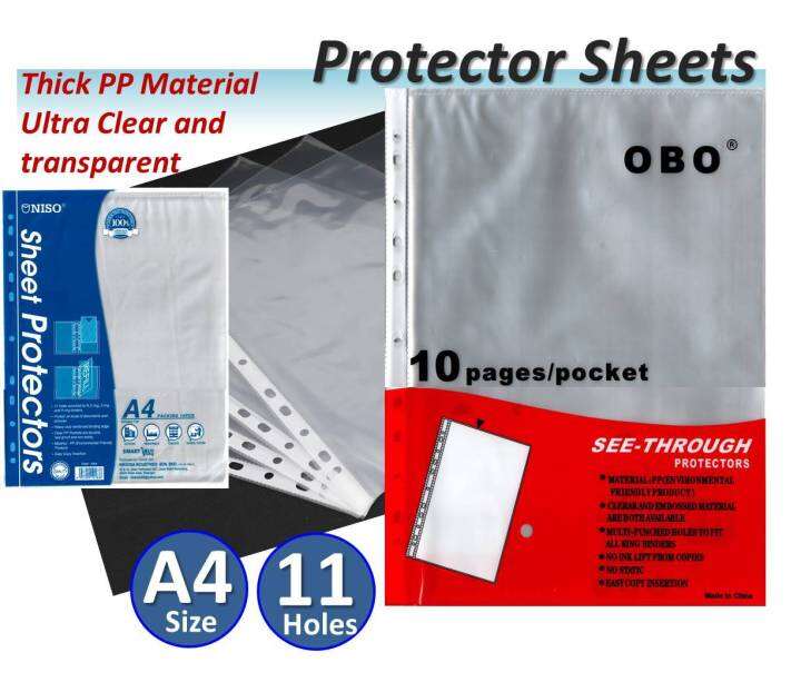 Sheet Protector Sheets Protector 10 pieces 100 pieces A4 thick PP