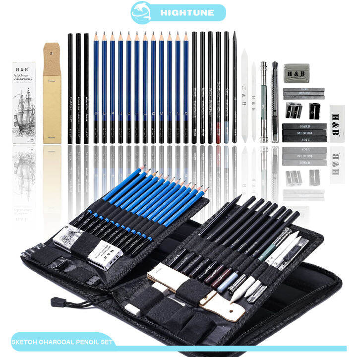 HIGHTUNE 24/35/41/71/72/96/145 Pcs Sketch Pencil Set Drawing Pencils ...